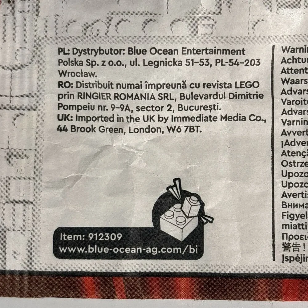 Lego Star Wars Foil Pack (Paper) Stormtrooper 912309 NEW sealed Minifigure